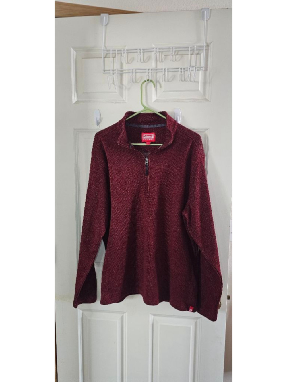 Coleman Men's Maroon Zip Up Sweater L
